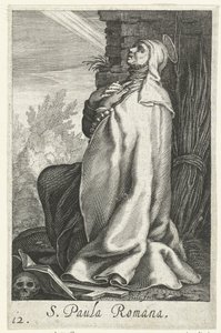 Heilige Paula von Rom als Einsiedlerin von Boëtius Adamsz. Bolswert