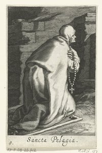 Heilige Pelagia von Antiochia als Einsiedlerin (Sancta Pelagia, Serie: Kluizenaressen, Sacra Eremus Ascetriarum)