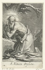 Heiliger Simeon Stylites der Ältere als Einsiedler