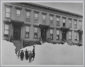 Schneesturm im März 1888, Brooklyn von Breading G. Way