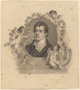 Porträt eines jungen Gentlemans, umgeben von Cupidos; Lord Byron?