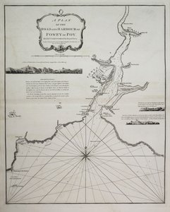 Ein Plan der Straße und des Hafens von Fowey oder Foy von Leutnant James Cook der Royal Navy