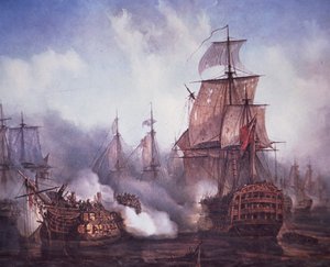 Schlacht von Trafalgar im Jahr 1805
