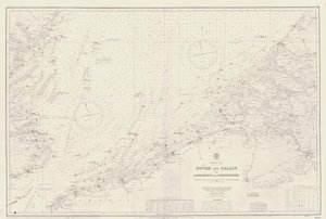 Karte des Gebiets von Dover und Calais bis Orfordness von British School