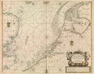 Karte der Nordsee und der niederländischen Küste