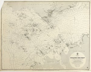 Chinesisches Meer Singapur Hauptstraße Von Tree I (Pulo Angup) bis Battam Bay, vermessen von Staff Commander J.W. Reed, R.N. und den Offizieren der H.M.S. Rifleman von British School