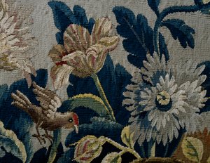 Blumenmuster, Detail der Polsterung eines Sofas im George I Stil, ca. 1725, Vereinigtes Königreich von British School