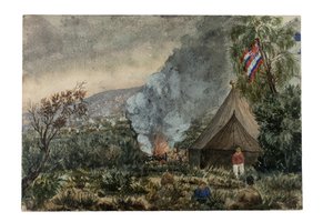 Mauna Kea Vulkan, Hawaii, März 1859 von British School