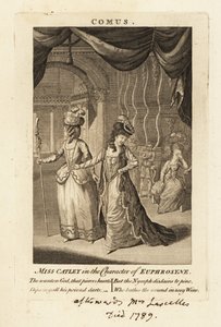 Miss Ann Catley in der Rolle der Euphrosyne in John Miltons Comus