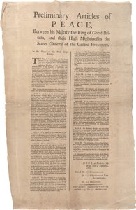 Vorläufige Friedensartikel zwischen Großbritannien und den Vereinigten Provinzen, 02. September 1783 von British School