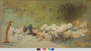 Circe und die Freunde des Odysseus von Briton Riviere