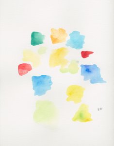 Bunte Aquarellformen von Bronwyn Baker