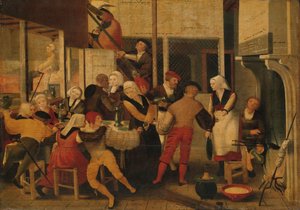 Party in einem Bordell, ca. 1540