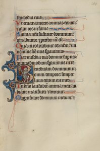 Initial B: David spielt den Narren vor Achisch, König von Gat von Bute Master