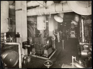 Ein Kesselraum im Hotel McAlpin, 1913