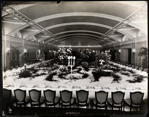 Tafel für ein Bankett im Ritz-Carlton Hotel, 1913