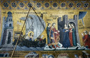 Byzantinische Architektur: das Leben des Heiligen Isidor von Chios von Byzantine