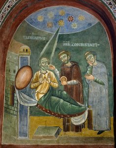 Der sterbende Heilige Eldrad empfängt die Eucharistie (Detail)