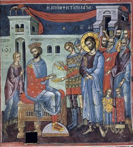 Pilatus wäscht seine Hände von Byzantine Byzantine
