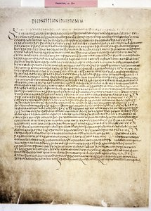 CORPUS JURIS CIVILIS: Eine Seite des Codex Iustinianus, Digestum., 6. Jahrhundert