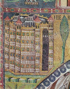 Detail von Jerusalem (Mosaik) von Byzantine School