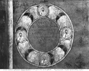 Ms EAB 664 Die vier Evangelisten, aus dem Codex Purpureus von Byzantine School