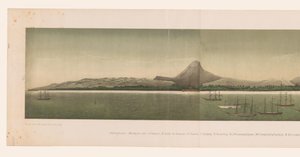Ansicht der Küste von Groß-Atjeh mit der Flotte der Ersten Atjeh-Expedition