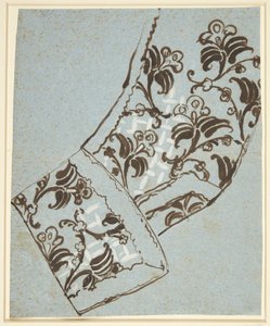 Ärmelstudie zur Elefantridderordenens Tracht. Vermutlich für Porträt von A. G. Moltke von C.G. Pilo