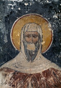 Apostel, Fresko in der byzantinischen Kirche der Heiligen Apostel in der Agora von Athen, Griechenland von J.B. and Brown J. Rowbotham