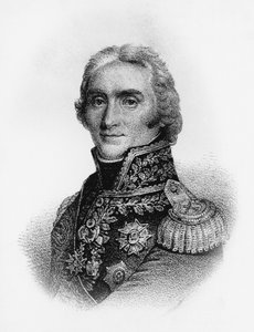 Porträt von André Masséna (1758-1817), Herzog von Rivoli, Prinz von Essling und Marschall des Französischen Kaiserreichs, Gravur von J.B. and Brown J. Rowbotham