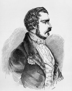 Porträt von Charles-Louis Napoleon Bonaparte, oder Napoleon III (1808-1873), Präsident der Zweiten Französischen Republik von 1848 bis 1852 und Kaiser des Zweiten Französischen Kaiserreichs von 1852 bis 1870, Gravur