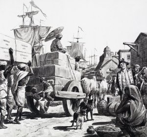 Eine Warenlieferung an die Lagerhäuser der Ostindien-Kompanie von C.L. Doughty