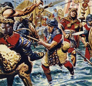 Ermutigt durch den Mut des Fahnenträgers gewannen die anderen römischen Legionen an Mut von C.L. Doughty