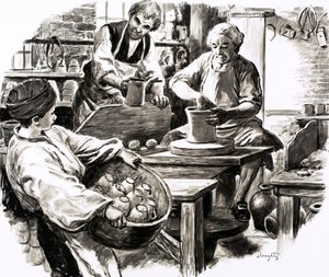 Josiah Wedgwood wurde in das Familienkeramikgeschäft eingelernt von C.L. Doughty