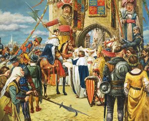Unbekannter König wird von Würdenträgern begrüßt von C.L. Doughty