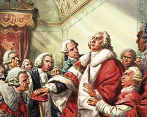 William Pitt hält seine letzte Rede im Parlament im Jahr 1778 von C.L. Doughty