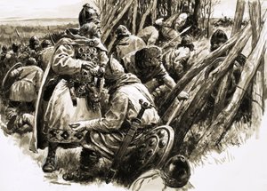 Mit einer kleinen Gruppe treuer Anhänger zog sich König Alfred in die Sümpfe zurück von C.L. Doughty