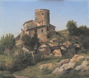 Ein Gebäude in der Nähe von Tor di Quinto außerhalb Roms