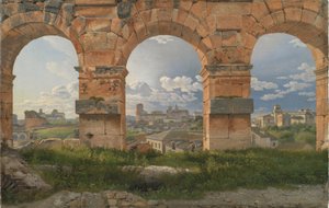 Ein Blick durch drei Bögen des dritten Stockwerks des Kolosseums von Christoffer Wilhelm Eckersberg
