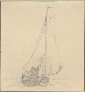 Eine Jagd unter Segeln von vorne gesehen von Christoffer Wilhelm Eckersberg