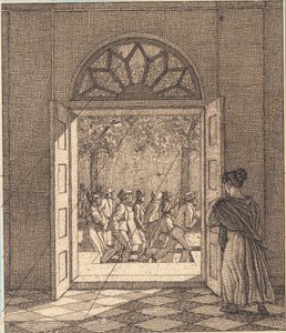 Aus einer Vorhalle. Illustration zu "Linearperspectiven", Tafel VI