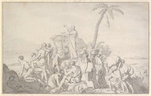 Moses teilt die Wasser und die Armee des Pharaos wird verschlungen