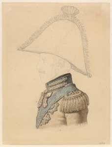 Porträt von Frederik VI im Profil nach links von Christoffer Wilhelm Eckersberg