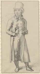 Porträt eines stehenden Mannes mit einem Stock unter dem linken Arm von Christoffer Wilhelm Eckersberg