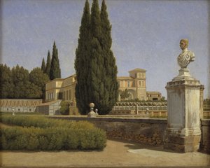 Blick auf die Gärten der Villa Albani. Rom von Christoffer Wilhelm Eckersberg