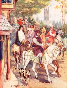 Chaucer reitet mit den Pilgern nach Canterbury von C. Dudley Tennant