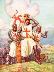 Der löwenherzige König im Heiligen Land (Farblithografie)