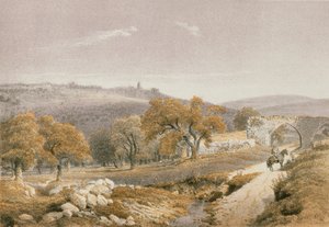 Samaria in einer Radierung von Schacher - Steinkopk J.F. Editore von C. Schacher
