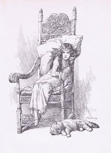 Aufgestützt im großen Lehnstuhl, aus The Child of the Air, veröffentlicht von Duckworth