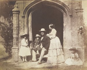 Familienporträt in der Tür, späte 1840er Jahre